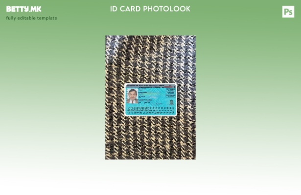 Модерен стил Перу лична карта, верзија photolook ПРЕДЕН шаблон